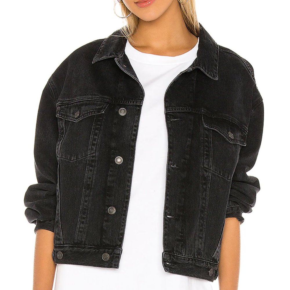 AGOLDE Charli Jacket size XS Black Denim